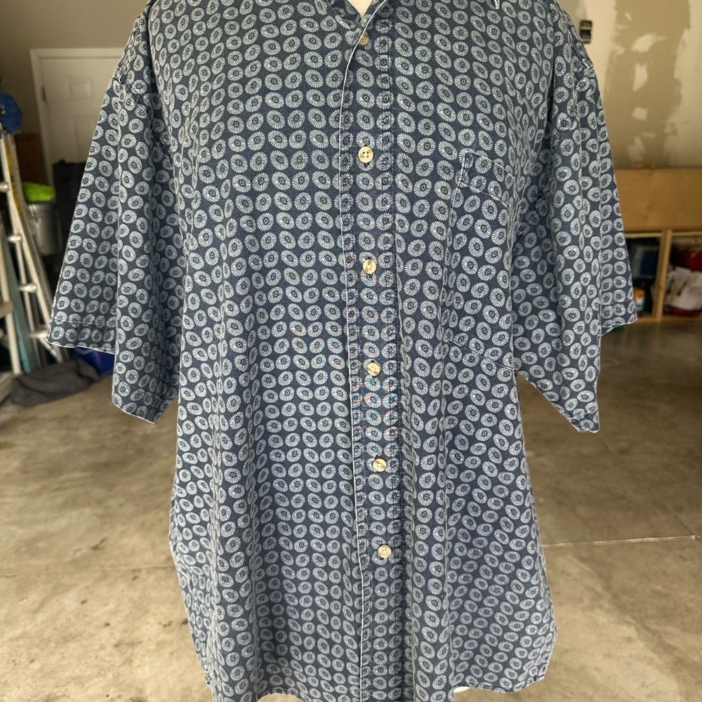 90s Vintage Cherokee Dark Blue Short Sleeve Button Down